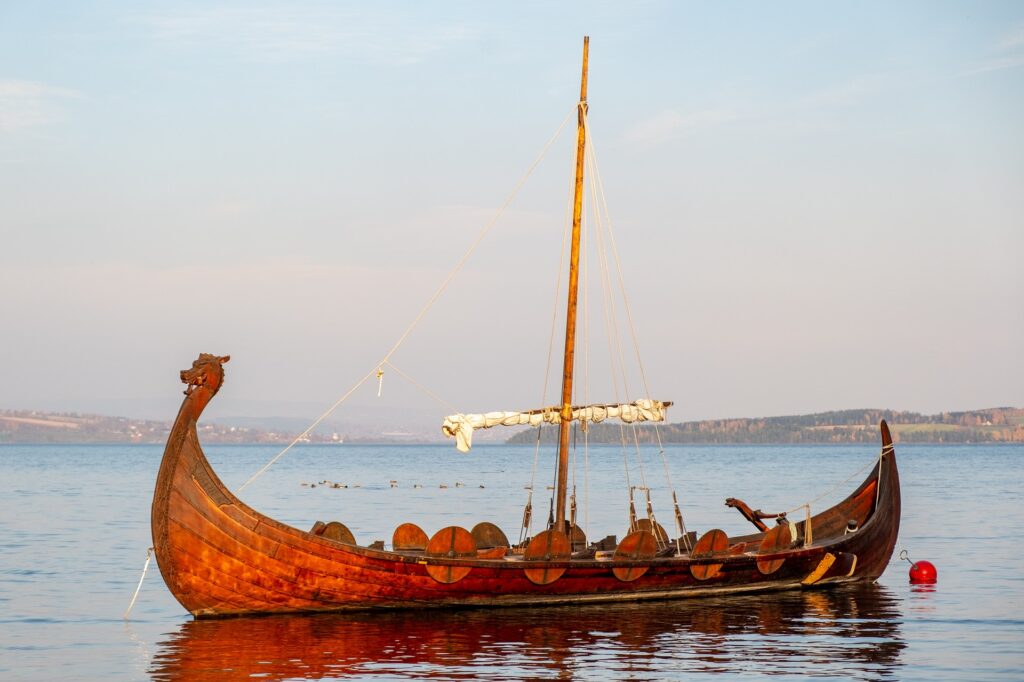 Afbeelding van een vikingsboot